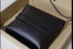 Handmade Leather shoulder bag black tassel for women leather crossbody bag