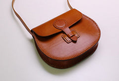 Handmade Leather satchel bag shoulder bag black coffee yellow for women leather crossbody bag
