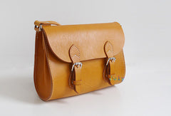 Handmade Leather school shoulder bags small leather crossbody bags for women