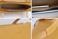 Handmade Leather handbag shoulder bag yellow for women leather shoulder bag