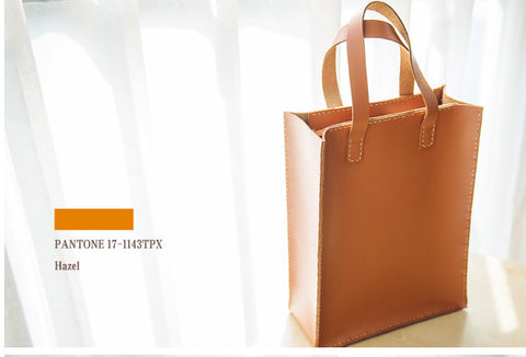 Handmade Leather tote handbag bag vintage purse women leather zip - EverHandmade