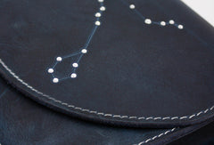 Handmade Leather purse shoulder bag constellation women leather crossbody bag