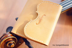 Handmade Leather billfold trifold wallet purse women small wallet vintage cute