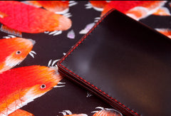 Handmade long wallet leather men red coffee wine vintage wallet for men - EverHandmade