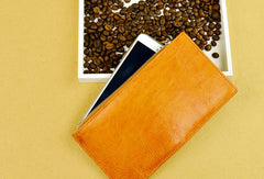 Handmade long wallet leather zip men brown Black vintage clutch card wallet for men - EverHandmade