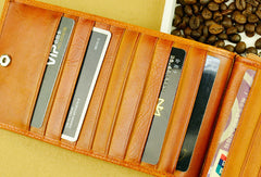 Handmade long wallet leather zip men brown Black vintage clutch card wallet for men - EverHandmade