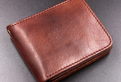 Handmade billfold leather wallet men biker chain trucker leather billfold wallet for men him - EverHandmade