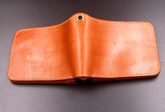 Handmade billfold leather wallet men biker chain trucker leather billfold wallet for men him - EverHandmade