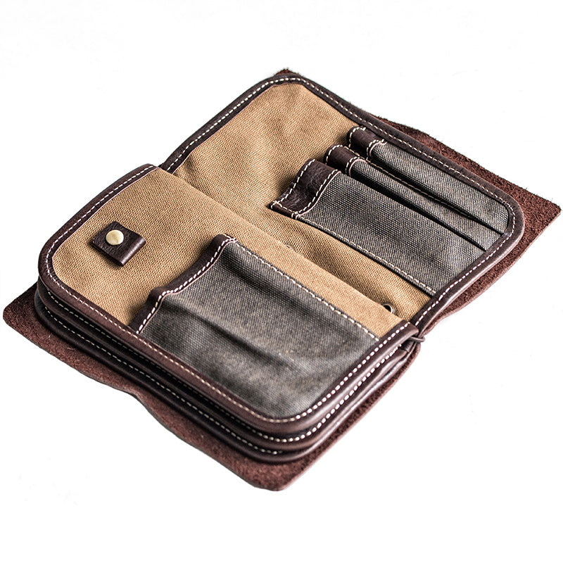 Leather Zip Around Small Wallet Handmade Women Wallet Clutch 