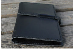 Handmade Black womens leather wallet long wallet clutch wallet for women