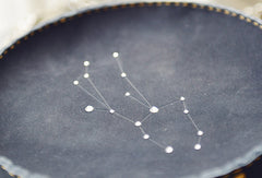 Handmade Leather round bag shoulder bag constellation women leather crossbody bag - EverHandmade
