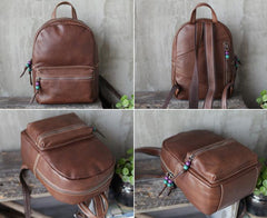 Brown Leather Backpack Womens Best Womens Backpack - Annie Jewel