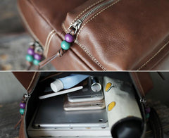 Brown Leather Backpack Womens Best Womens Backpack - Annie Jewel