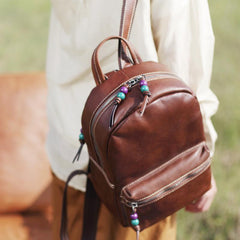 Brown Leather Backpack Womens Best Womens Backpack - Annie Jewel