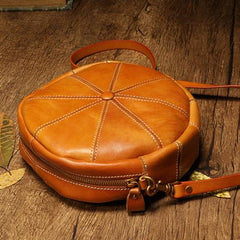 Round Shaped Purses Leather Circle Bag Round Crossbody Purse - Annie Jewel