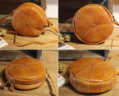 Round Shaped Purses Leather Circle Bag Round Crossbody Purse - Annie Jewel