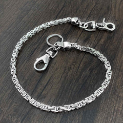 Badass Silver Motorcycle Pants Chain Skull Wallet Chain Long Biker Wallet Chain For Men