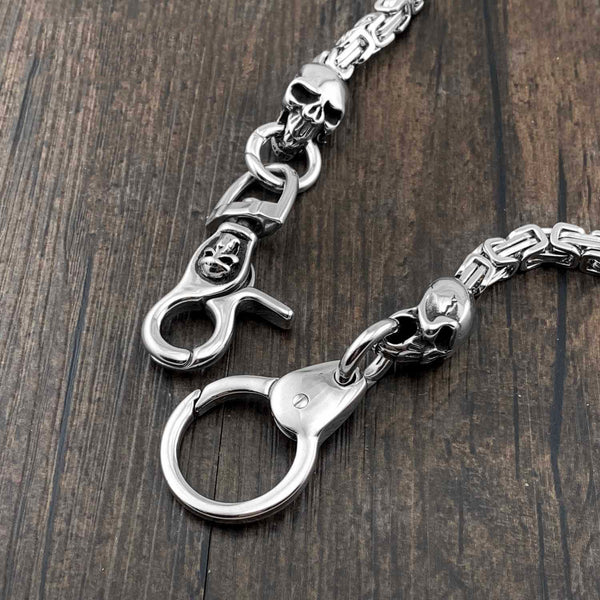 Badass Silver Long Skull Biker Wallet CHain jeans chain jean chain Pants Chain W WG01781035