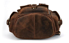 Vintage Leather Brown Mens Backpack School Backpack Travel Backpack Bags for Men