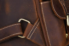 Vintage Leather Brown Mens Backpack School Backpack Travel Backpack Bags for Men