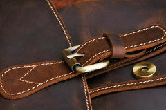 Vintage Leather Brown Mens Backpack School Backpack Travel Backpack Bags for Men