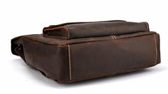 Vintage Leather Coffee Mens Backpack Satchel Backpack Travel Backpack Bags for Men