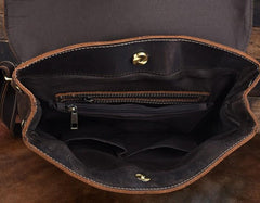 Vintage Leather Coffee Mens Backpack Satchel Backpack Travel Backpack Bags for Men