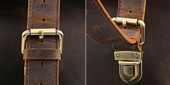 Cool Leather Coffee Rolltop Mens Backpacks Travel Backpack Vintage Backpack for Men