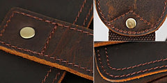 Cool Leather Coffee Rolltop Mens Backpacks Travel Backpack Vintage Backpack for Men