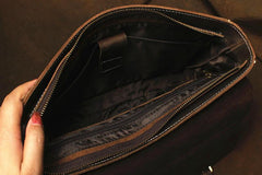 Vintage Mens Leather 13inch Laptop Briefcase Bag Business Bag Shoulder Bags For Men