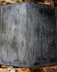 Handcraft vintage distress raining leather hand dyed long wallet for men/women - EverHandmade