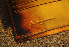 Handcraft vintage distress floral leather hand dyed long wallet for women girl lady - EverHandmade