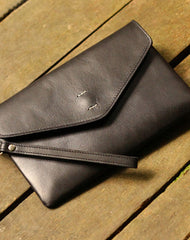 Genuine Leather Mens Cool Messenger Bag iPad Bag Chest Bag Bike Bag Cycling Evelope Cluth Bag For Men - EverHandmade
