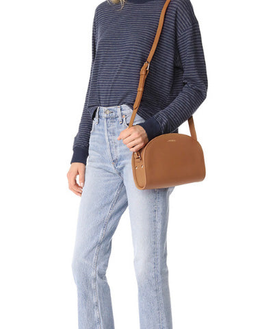 Genuine Leather Half Moon Bag Purse Crossbody Bag Shoulder Bag Purse For Women - EverHandmade