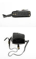 Brown LEATHER MEN'S 8 INCHES Small Side BAGs Vertical MESSENGER BAG Courier BAG FOR MEN