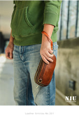 Coffee Cool Leather Mens Long Wallet Large Zipper Wallets Brown Wristlet Clutch Vintage Clutch Purse For Men