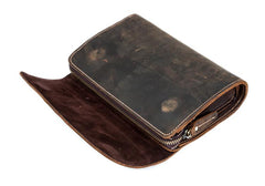 Khaki Cool Mens long Wallet Wristlet Wallets Clutch Wallet Dark Brown Long allets for MenW