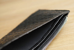 Handmade vintage leather long Wallet clutch zipper Wallet long wallet for men