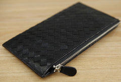 Handmade vintage leather long Wallet clutch zipper Wallet long wallet for men