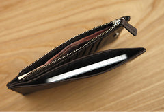 Handmade vintage leather long Wallet clutch zipper Wallet long wallet for men