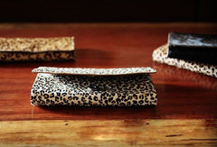 Handmade fashion modern leopard cilice leather long wallet clutch for women/lady girl - EverHandmade