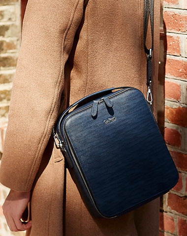 Cool Leather Mens Small Shoulder Bag Messenger Bags for men