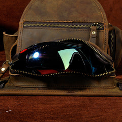 LEATHER DROP LEG BAG BELT POUCH MENS WAIST BAG SHOULDER BAG FOR MEN