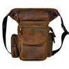 LEATHER DROP LEG BAG BELT POUCH MENS WAIST BAG SHOULDER BAG FOR MEN