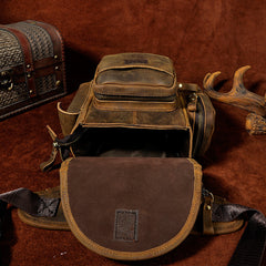LEATHER DROP LEG BAG BELT POUCH MENS WAIST BAG SHOULDER BAG FOR MEN