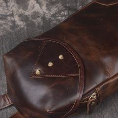 LEATHER MENS COOL SLING BAG CROSSBODY BAG CHEST BAG FOR MEN
