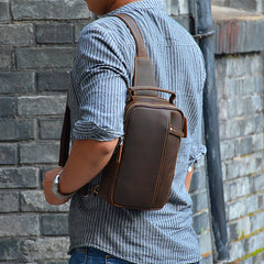 COOL LEATHER MENS SLING BAGs SLING CROSSBODY BAGs CHEST BAGs FOR MEN