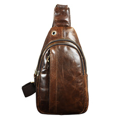 COOL LEATHER MENS SLING BAGs SLING CROSSBODY Backpack CHEST BAG FOR MEN