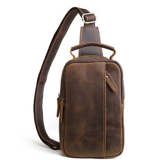 COOL LEATHER MENS SLING BAGs SLING CROSSBODY BAGs CHEST BAGs FOR MEN