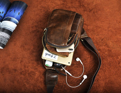 COOL LEATHER MENS SLING BAGs SLING CROSSBODY Backpack CHEST BAG FOR MEN